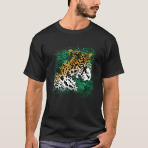 Leopard Regenwald Pflanze Natur Vegetation Tier  T-Shirt