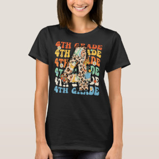 Leopard Retro Groovy Erster Tag T-Shirt