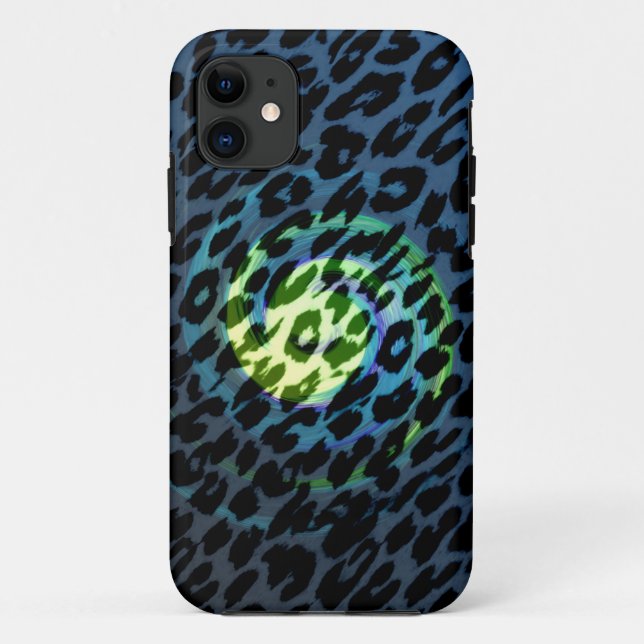 Leopard-Retro-Swirbellicht Case-Mate iPhone Hülle (Rückseite)