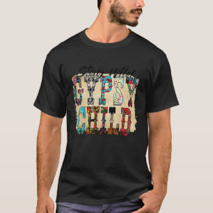 Leopard-Rindsleder Bleib Wild Zigeunerkind Western T-Shirt