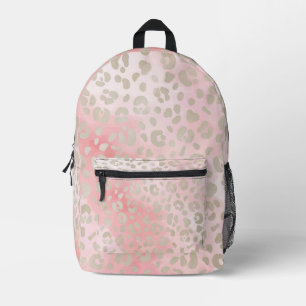Leopard rosa bedruckter rucksack