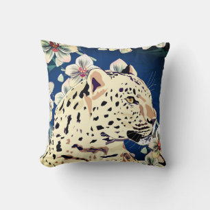 Leopard, rosa Orchid Kissen