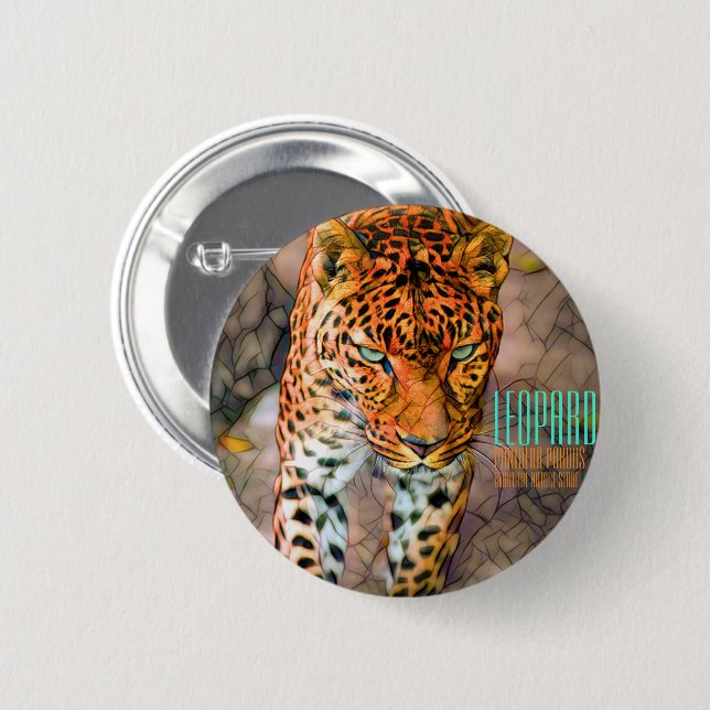 Leopard [Round-Tin-Abzeichen] Button (Vorne & Hinten)