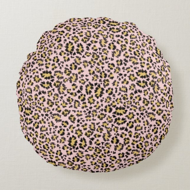 Leopard-Rundkissen Rundes Kissen (Vorderseite)