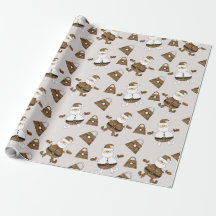 Leopard Santa Purtern Muster auf Beige