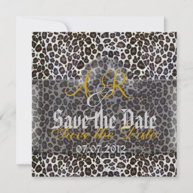Leopard Save the Date (Vorderseite)