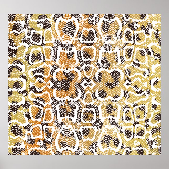 Leopard Schlange Animal Print Textur Poster (Vorne)
