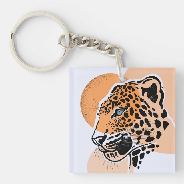 Leopard Schlüsselanhänger - Wildtiere Art (Vorderseite)
