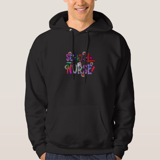 Leopard School Nurse Health Emergency outfit for N Hoodie (Vorderseite)