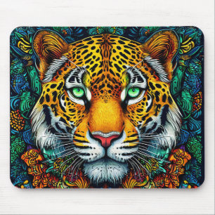 🐆 Leopard-Schreibtischgeschenk für Gamer und Tier Mousepad