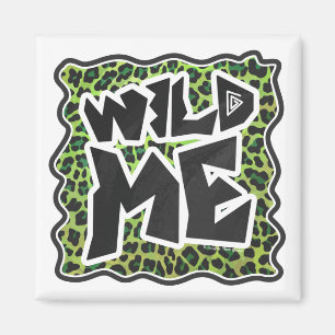 Leopard, Schwarz und Grün Magnet