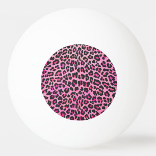 Leopard, Schwarz und Heiß-Rosa Tischtennisball