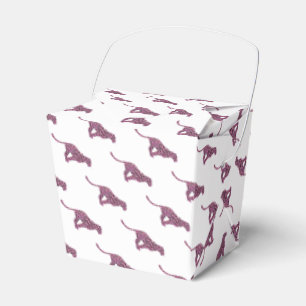 Leopard Schwarz und Hot Pink Drucksiloette Geschenkschachtel
