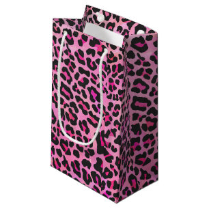 Leopard-Schwarz-und Pink-Druck Kleine Geschenktüte