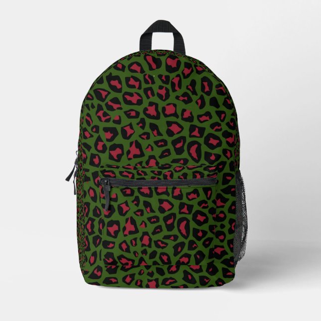 Leopard Seamless Muster Bedruckter Rucksack (Vorderseite)