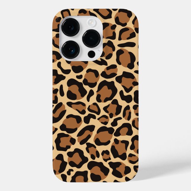 Leopard Seamless Muster Case-Mate iPhone 14 Pro Hülle (Rückseite)
