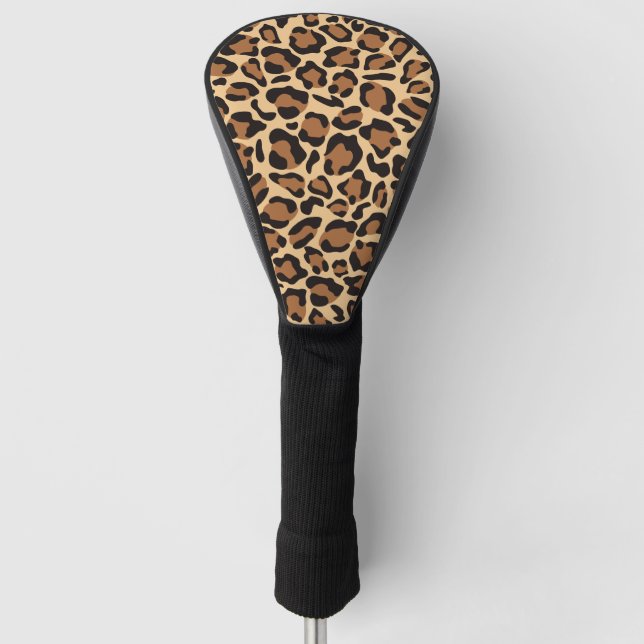 Leopard Seamless Muster Golf Headcover (Vorderseite)