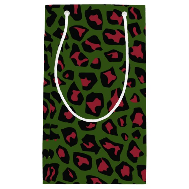 Leopard Seamless Muster Kleine Geschenktüte (Vorderseite)