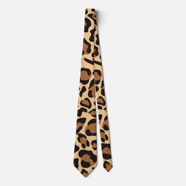 Leopard Seamless Muster Krawatte (Vorderseite)