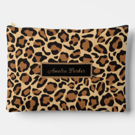 Leopard Seamless Pattern Individuelle Name Zubehörtasche