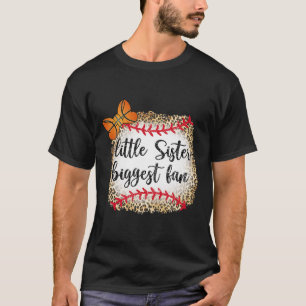 Leopard Sketll kleine Schwester größter Fan Spielt T-Shirt