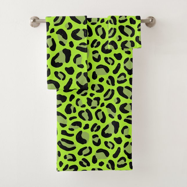 Leopard Skin Animal Print Bath Handtuch Set (Insitu)