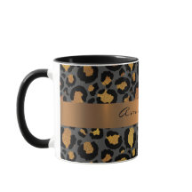 Leopard Skin Black Honey Gold Stripname Custom