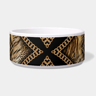 Leopard Skin & Chain Juwelen Napf