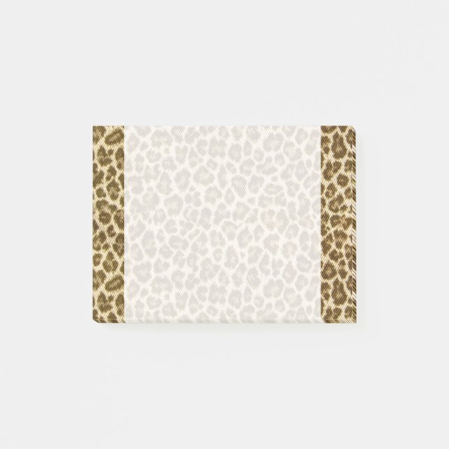 Leopard Skin Fabric Muster Post-it Klebezettel (Vorderseite)