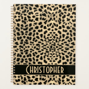 Leopard-Skin-Felder hinzufügen Namenspersonalisie Planer