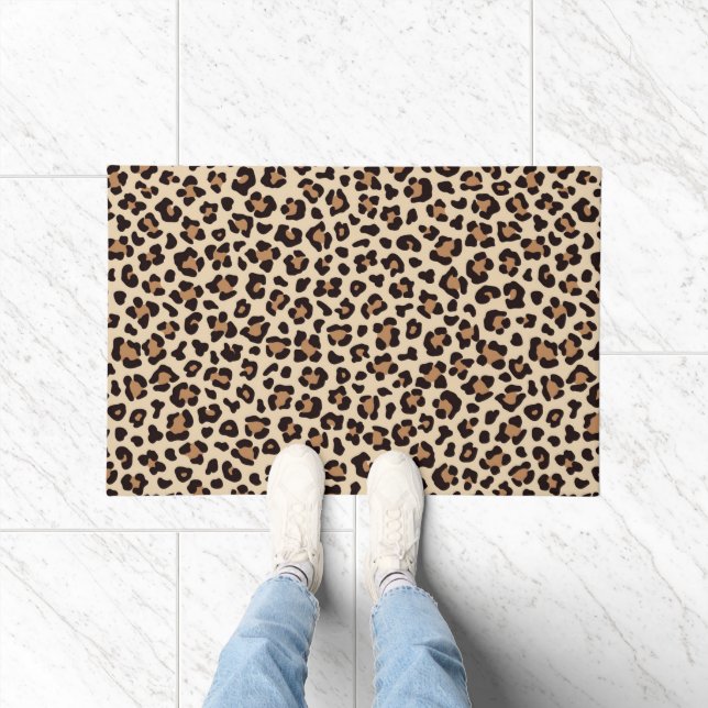 Leopard Skin Fur Muster Fußmatte (Indoor)