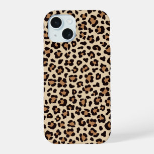 Leopard Skin Fur Muster iPhone 15 Hülle