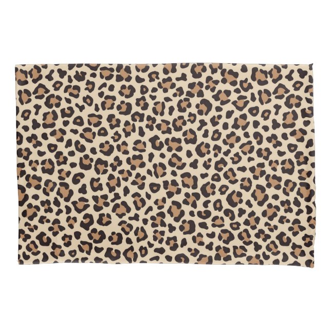 Leopard Skin Fur Muster Kissenbezug (Vorderseite-Links)