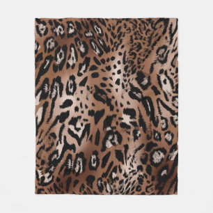 Leopard-Skin-Illustration nahtlos Muster Fleecedecke