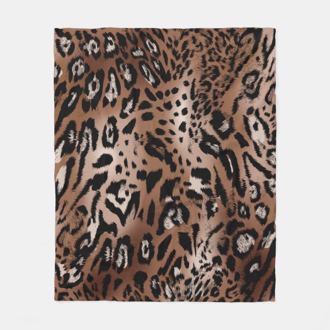 Leopard-Skin-Illustration nahtlos Muster  Fleecedecke (Vorderseite)