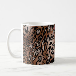Leopard-Skin-Illustration nahtlos Muster Kaffeetasse