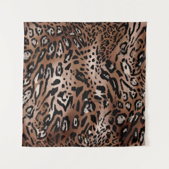 Leopard-Skin-Illustration nahtlos Muster  Wandteppich (Vorderseite)