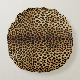 Leopard Skin Pattern Rundes Kissen