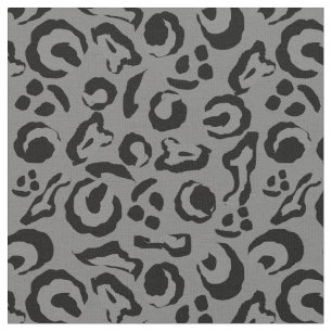 Leopard Skin Print Back Gray Camouflage Stoff