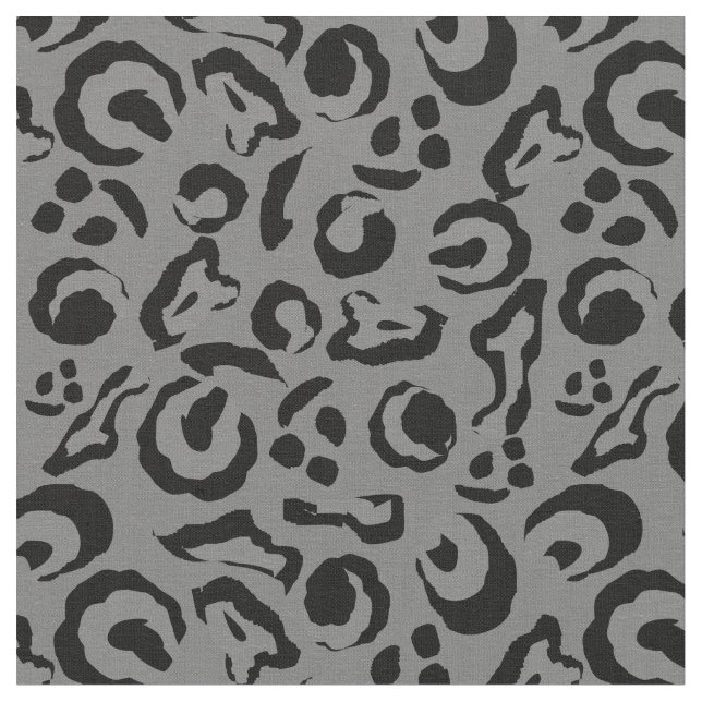 Leopard Skin Print Back Gray Camouflage Stoff (Nahaufnahme)