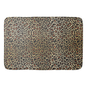 Leopard Skin Print Badematte