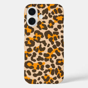Leopard Skin Print Muster Mustard Yellow Brown iPhone 16 Hülle