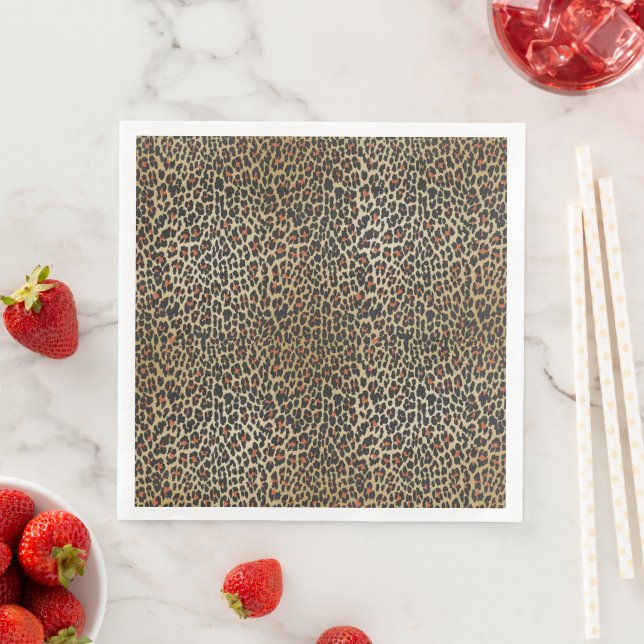 Leopard Skin Print Serviette (Beispiel)