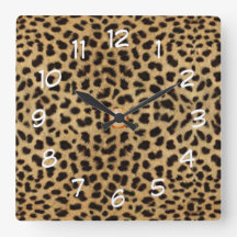 Leopard Skin Print Wild Clock