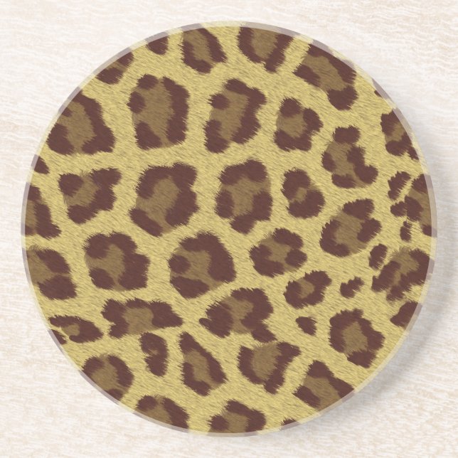Leopard Skin Sandstein Untersetzer (Vorne)