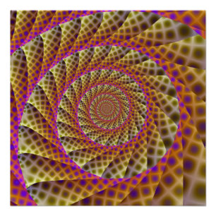 Leopard Skin Spiral Zazzle Perfektes Poster