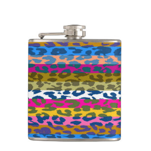 Leopard Skin Stripe Muster Flachmann