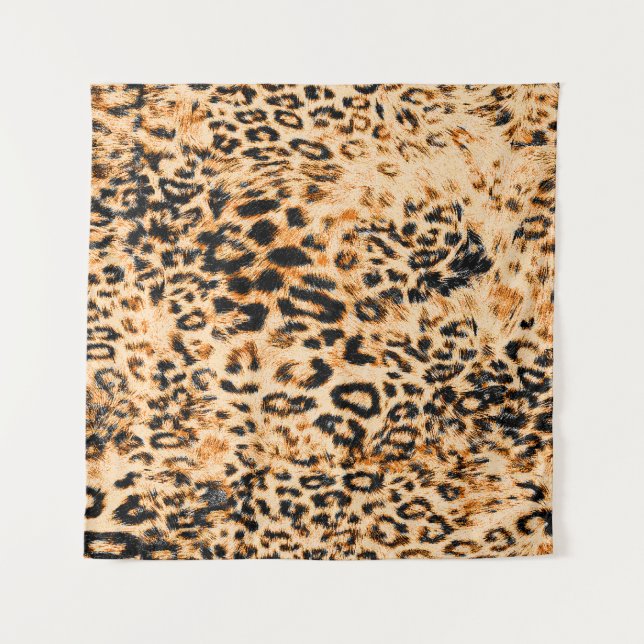 Leopard skin texture, leopard pattern wandteppich (Vorderseite)