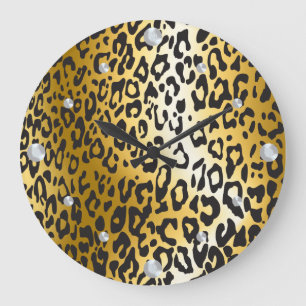 Leopard Skin Wall Clock Große Wanduhr
