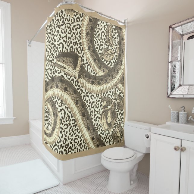 LEOPARD SNAKE IN SAND DUSCHVORHANG (Beispiel)